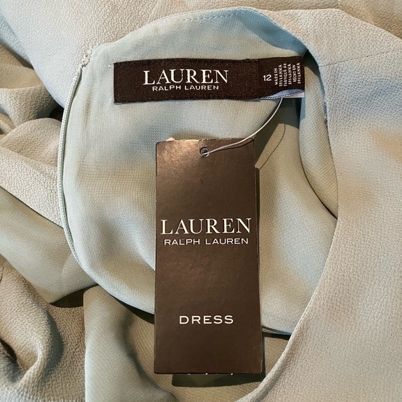 NWT Lauren Ralph Lauren Elegant Green Sleeveless Dress - Picture 4 of 6